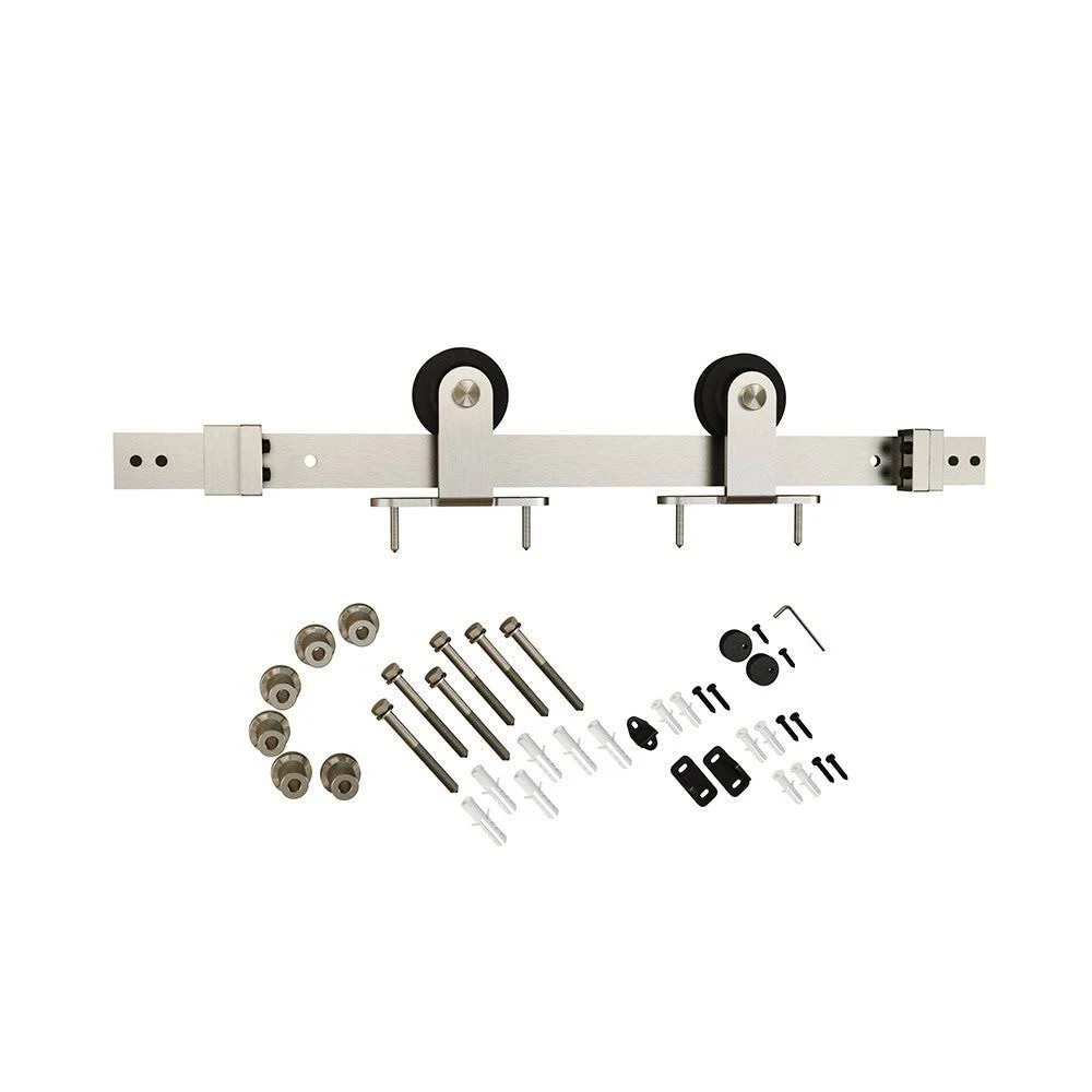 Schlage SD10-8.0 TMNT Top Mount 96 inch Sliding Barn Door Track and Fitting Set Aged Bronze