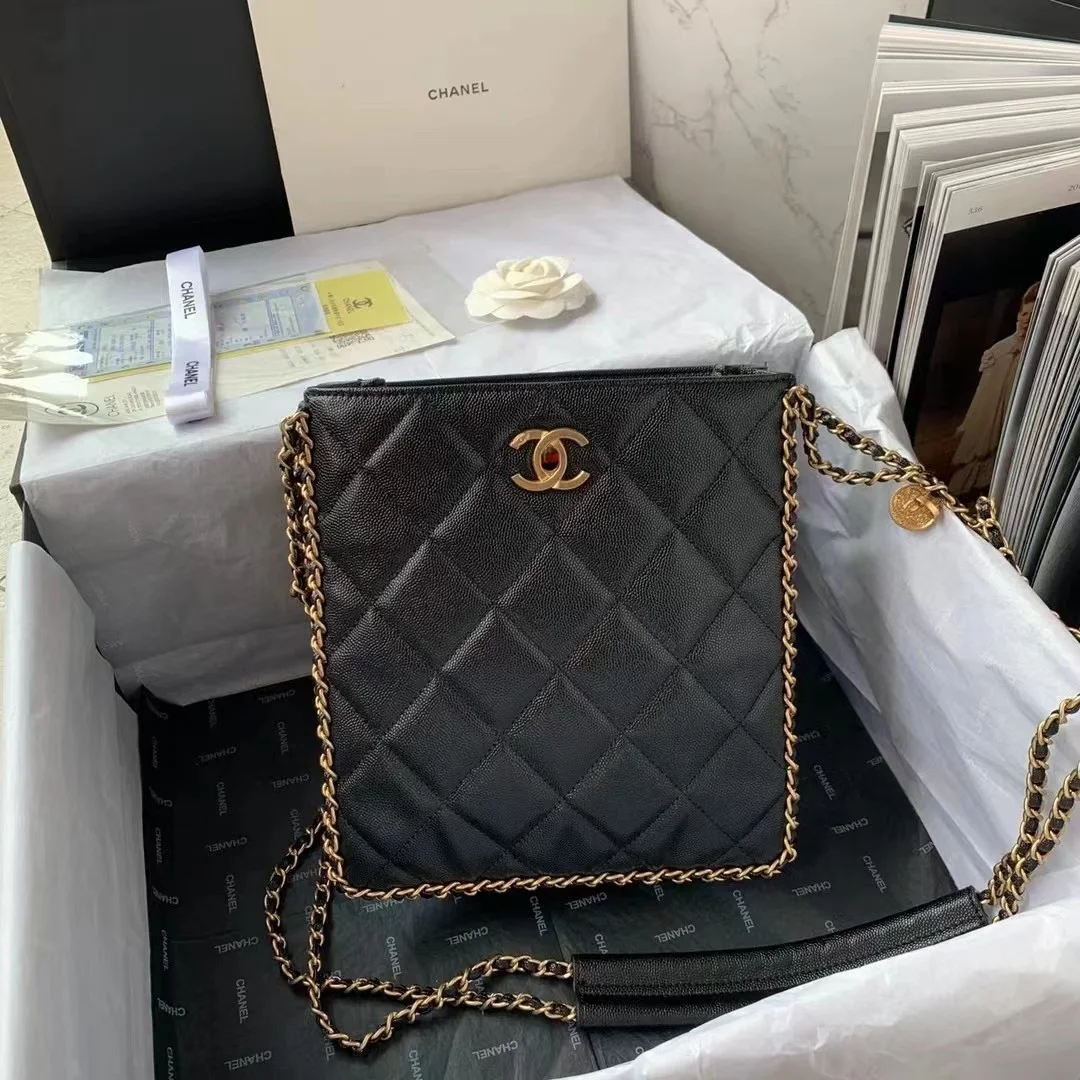 Chanel Small Shopping Bag Black For Women, Women&rsquo;s Bags 9.1in/23cm AS3470 B08850 94305