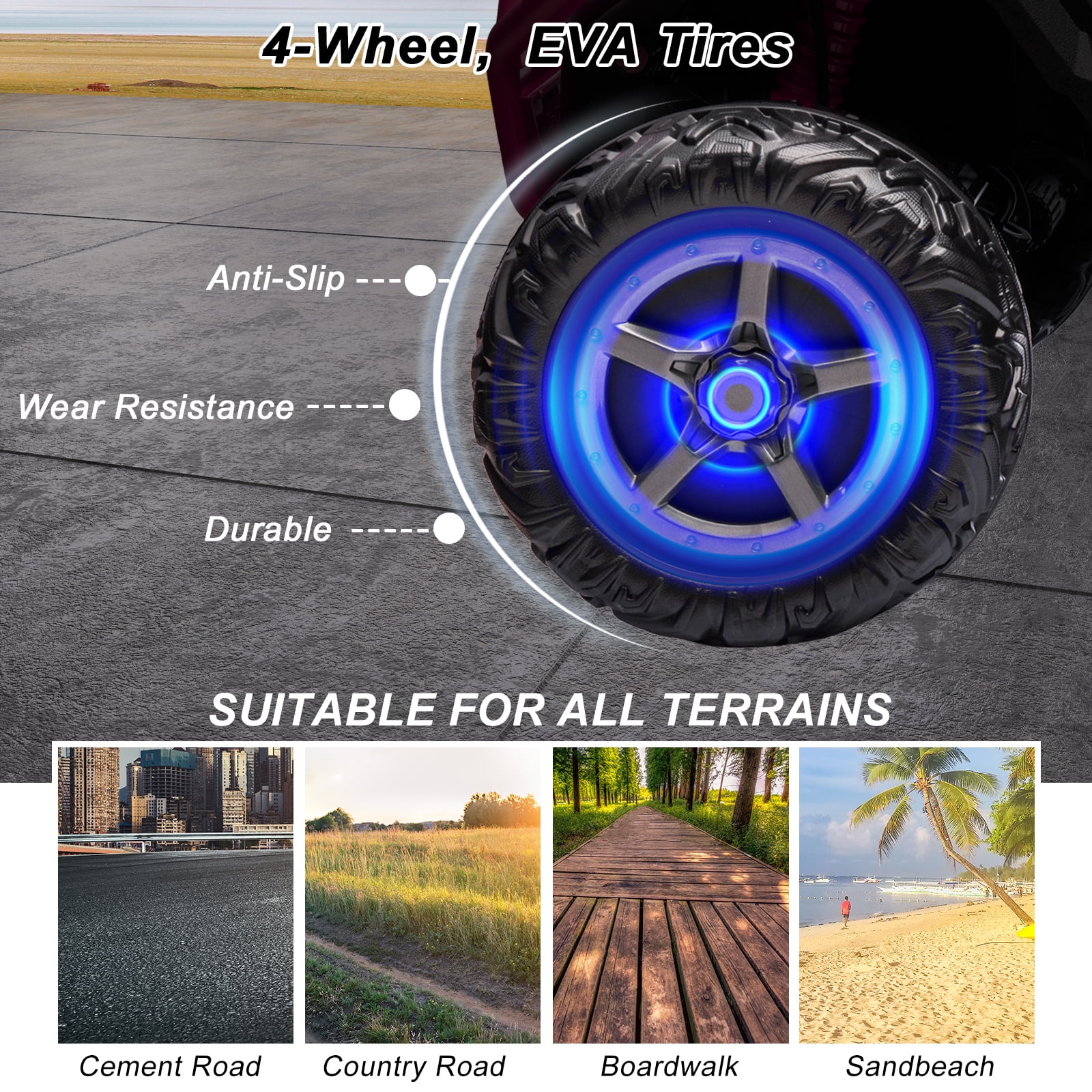 OTTORD 24V Ride on Cars , 4WD Off-Road Electric Cars Vehicles for Adults, Kids with Remote Control, Bluetooth, Soft Start, Spring Suspension