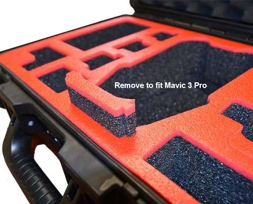 Pelican Case for Mavic 3 or 3 Pro Drone with Cine Premium or Fly More Kit Combo. Also fits one of the following controllers: DJI RC-N1, RC, RC2