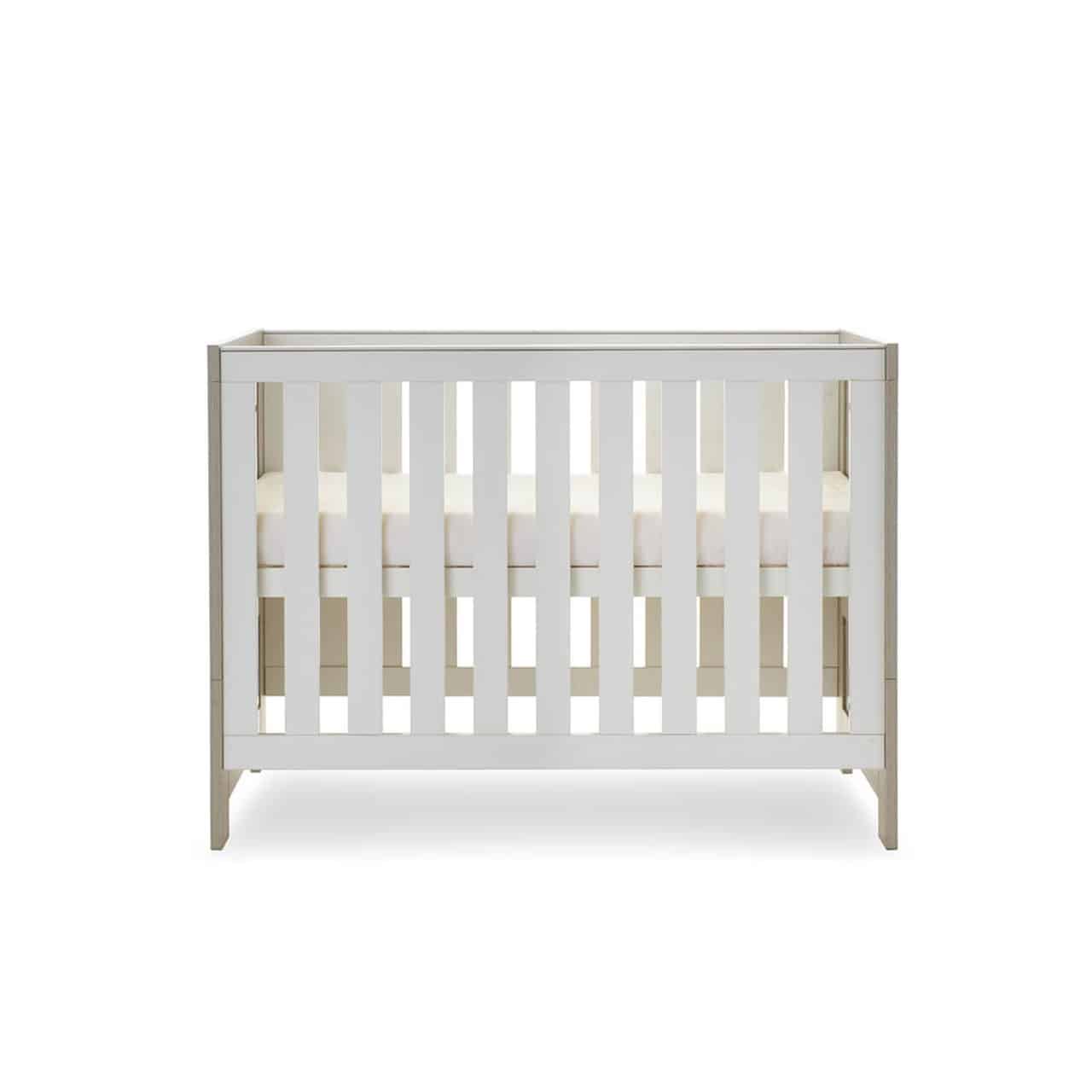Obaby Nika 4 in 1 Cot Bed – Grey Wash/White