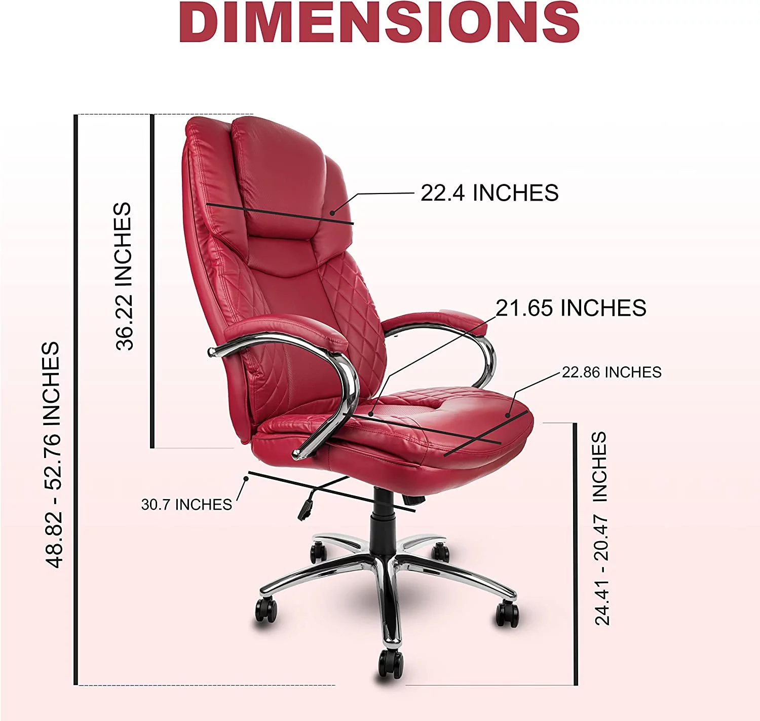 US Office Elements Big and Tall Executive Office Chair for Heavy People