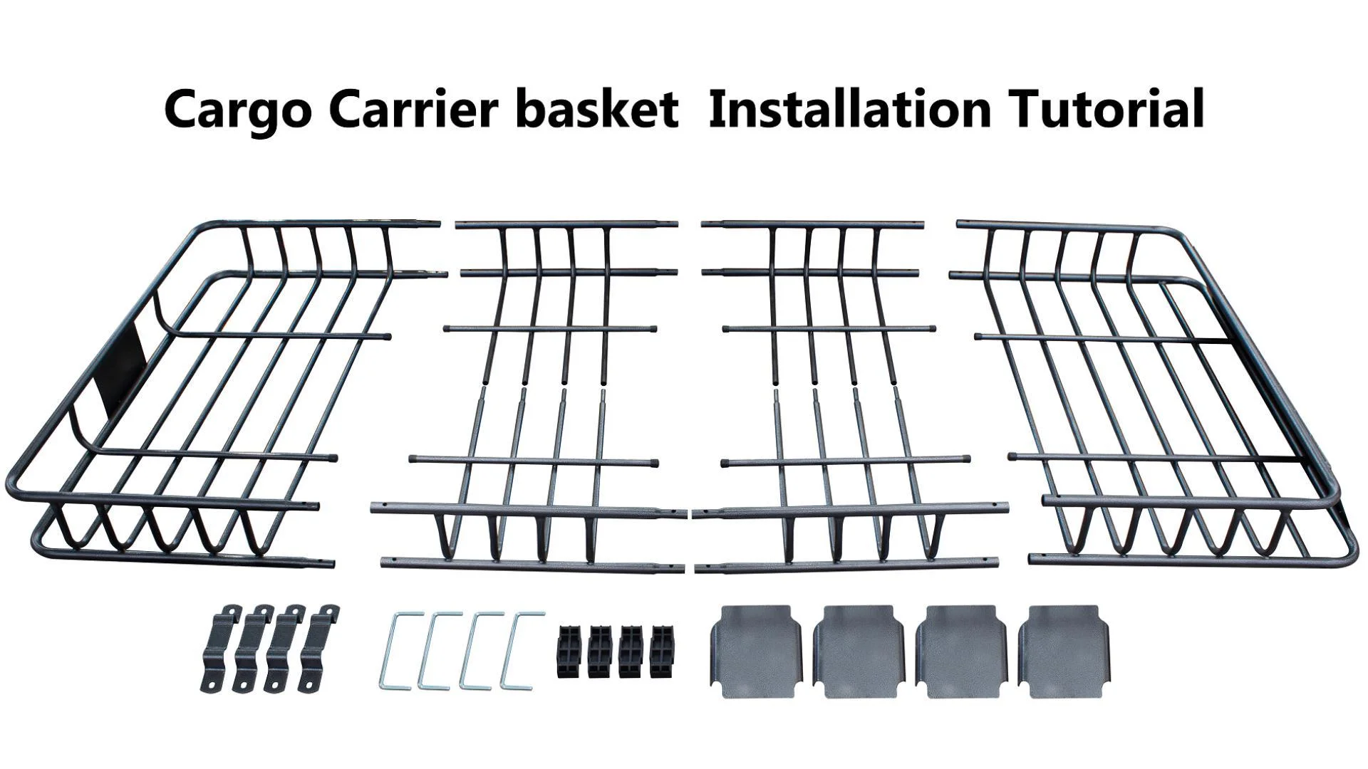Universal LWTRMRT 84"Rooftop Cargo Carrier Rack W/ 2 Nets, 250lbs Capacity Roof Luggage Basket