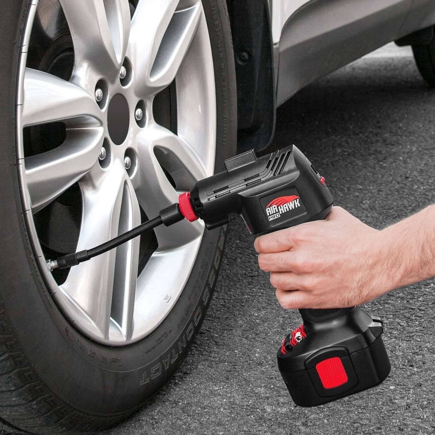 Air Hawk Deluxe Cordless Tire Inflator w/ Carry Bag