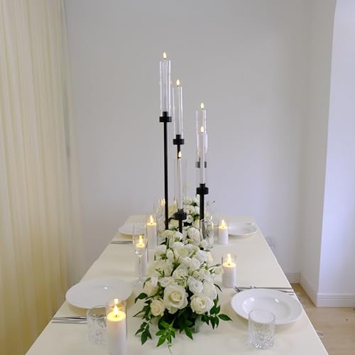 35inch 10pcs Black Candelabra Centerpieces for Tables 5 Arms Wedding centerpieces for Decorations