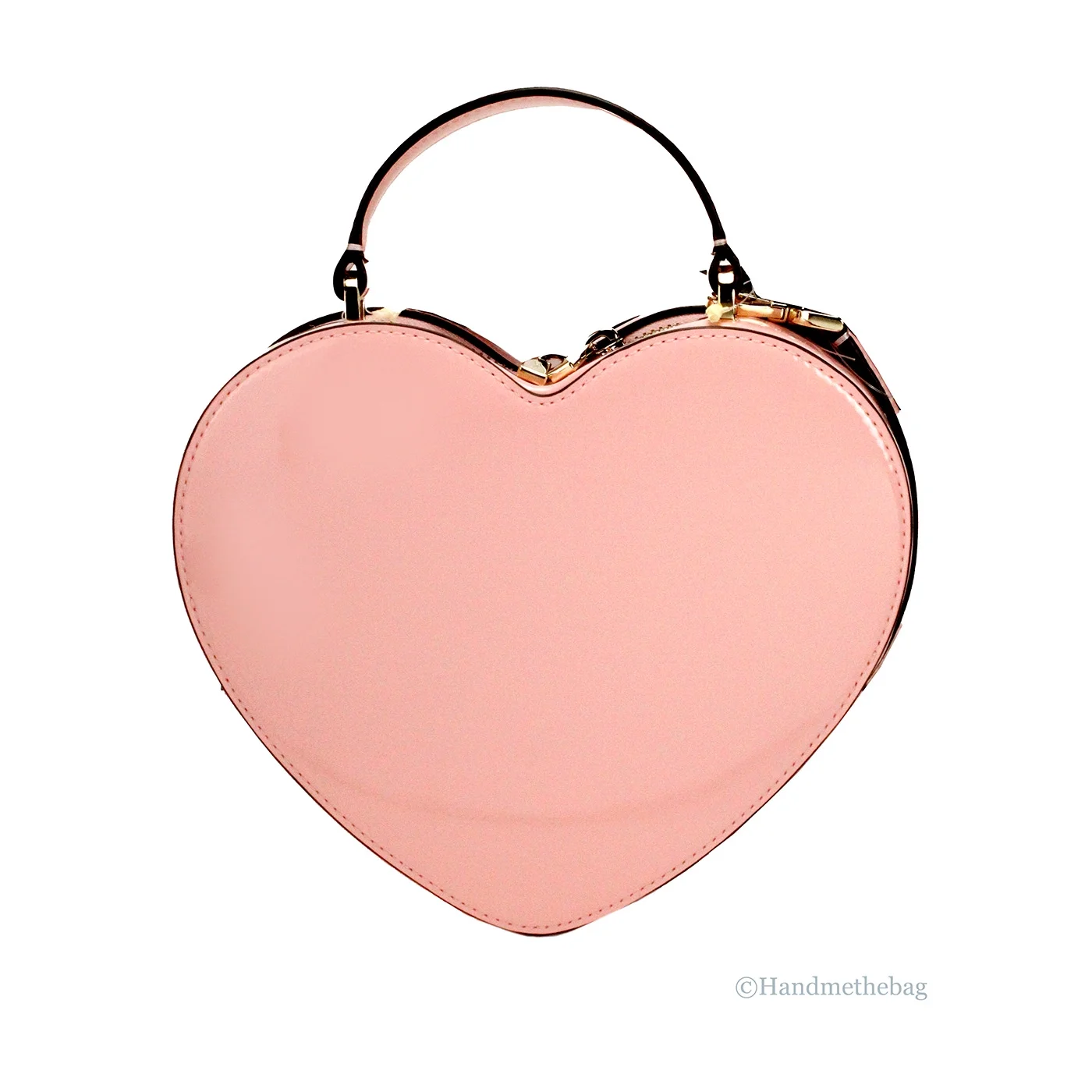 Kate Spade Love Shack Tea Rose Patent Leather Top Handle Heart Crossbody Bag - Radiant Selections