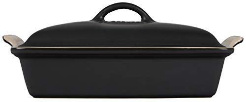 Le Creuset Stoneware Heritage Covered Rectangular Casserole, 4 qt. (12" x 9"), Cerise
