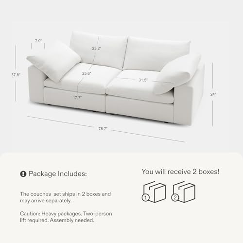 Cloud Couch Oversized Modular Sectional Sofa True Relax Comfy Couches Wide&Deep Seat Sofas for Living Room Metal Frame Furniture Sets