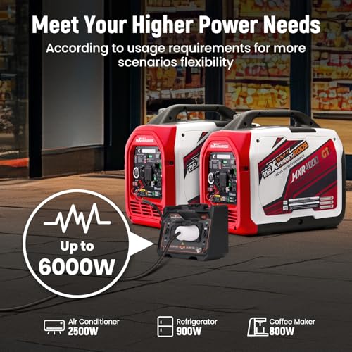 maXpeedingrods 4000 Watt Dual Fuel Inverter Generator with Bluetooth&reg; Control Start, with Generator Parallel Kit with 120V 30A