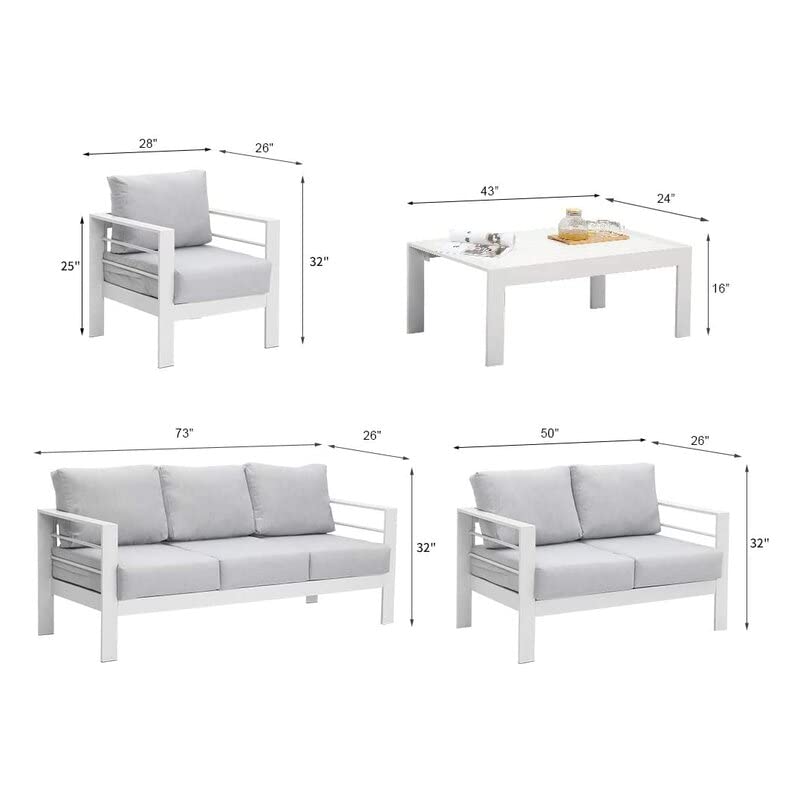 Solaste Aluminum Patio Furniture Set