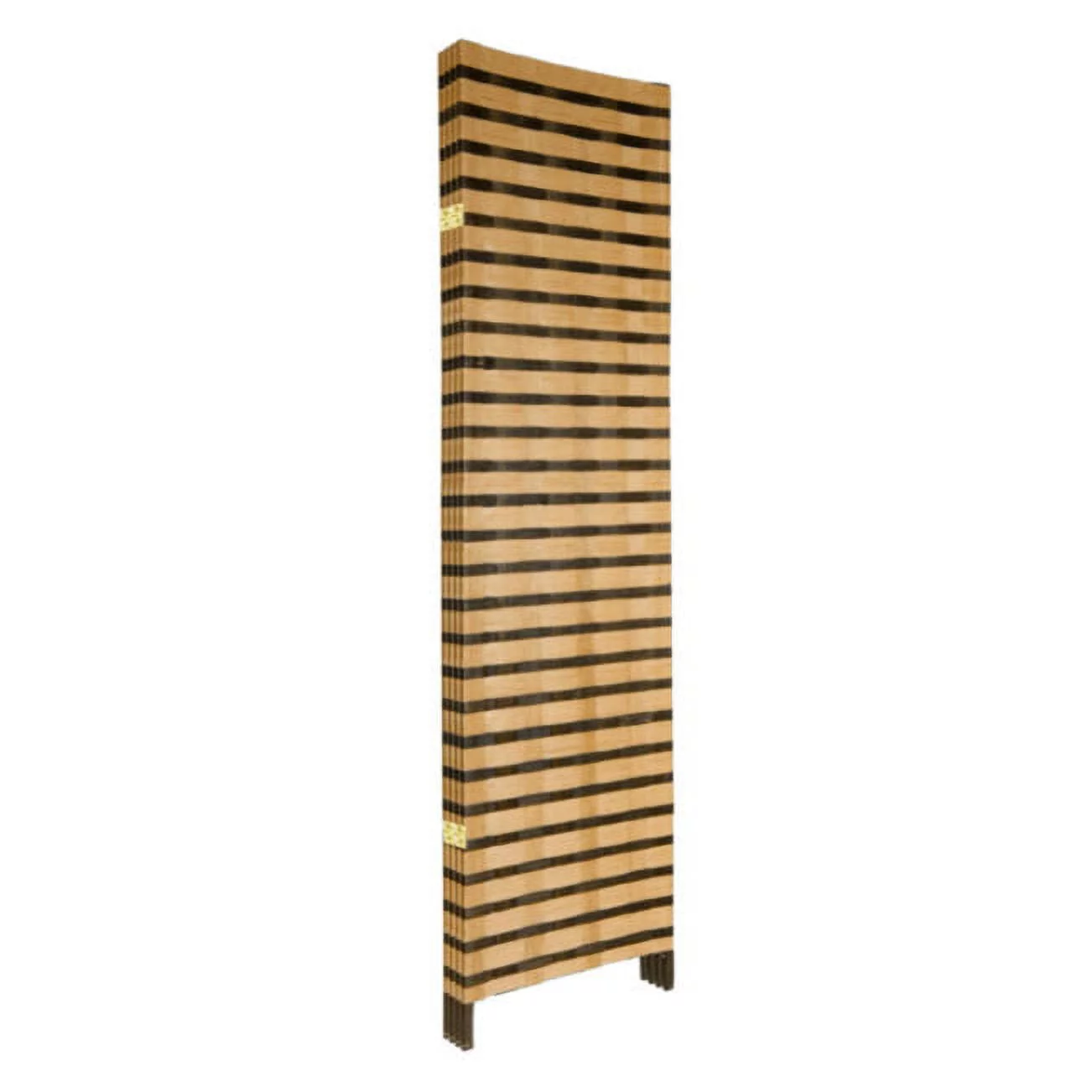Oriental Furniture 6 ft. Tall Two Tone Natural Fiber Room Divider - 4 Panel
