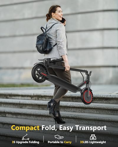 Electric Scooter for Adults & Teens, 350W Motor Up to 16 MPH, 12 Miles Range, 8.5" Honeycomb Tires, APP Control