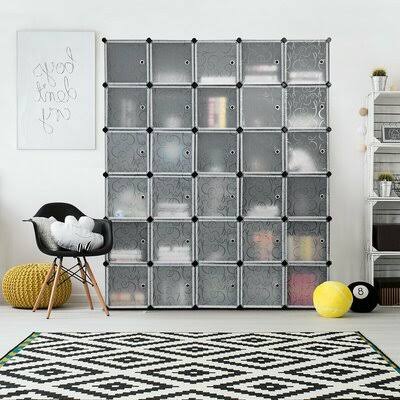Porthleven 85 H x 71 W Closet Island Bookcase Rebrilliant