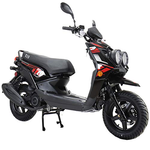X-PRO 150cc Adult Moped Street Gas Moped 150cc Bike with 12" Aluminum Wheels (White)