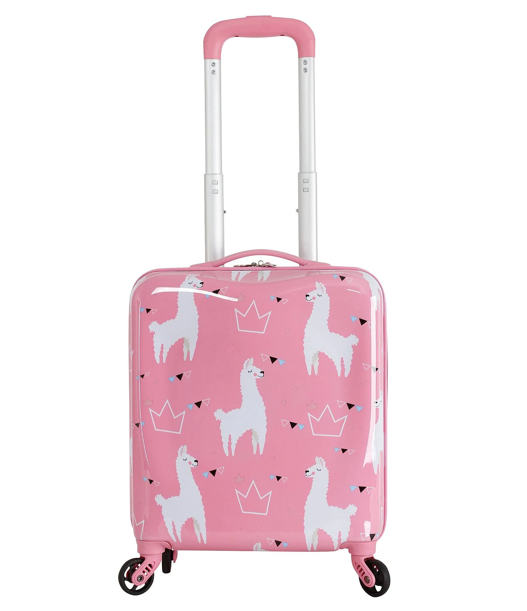 Triforce Kid&s Llama Princess Carry-On Spinner - Pink Multi