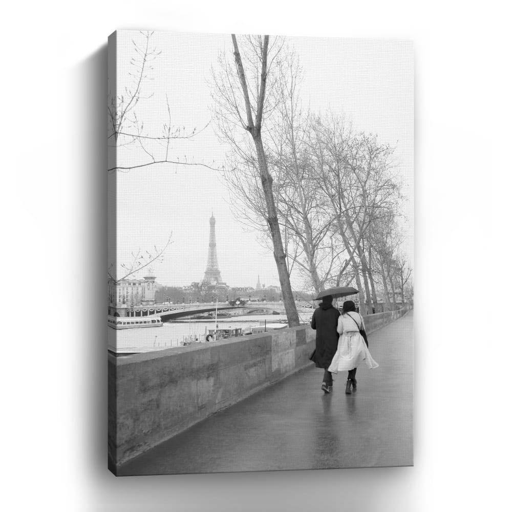 Paris in The Rain I Love Canvas Giclee