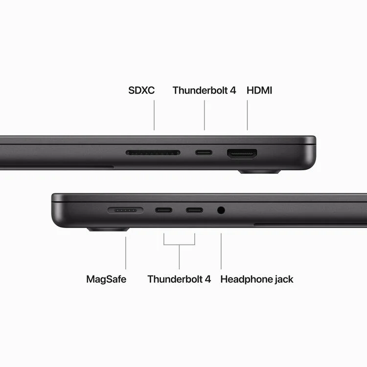 (CTO) Apple MacBook Pro 16-in - M3 Pro 12C CPU - 18C GPU, 18GB, 1TB - (Fall 23) Z1AF0019L - Space Black