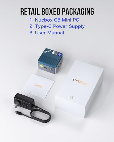 GMKtec Mini PC N97 Windows 11 Pro Micro Desktop Computer, 12th Gen Intel N97 (up to 3.60GHz) 12GB DDR5+512GB SSD for Business, School, Office