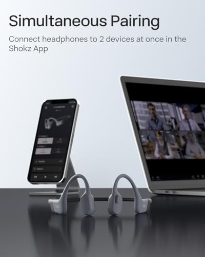 SHOKZ OpenSwim Pro - Open-Ear Bluetooth Headphones & 32GB MP3 Player, IP68 Waterproof, Bone Conduction Headphones, Secure Fit for Workouts