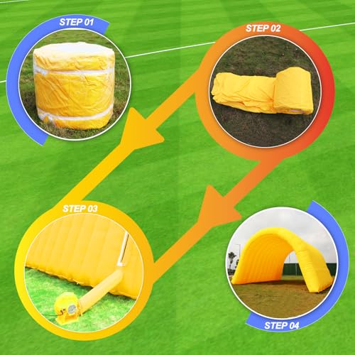 Inflatable Tunnel Sports Tunnel Entrance with Blower Football Tunnel Tent Entryway for Business Advertise Party Exhibition Promotion Street,Shop