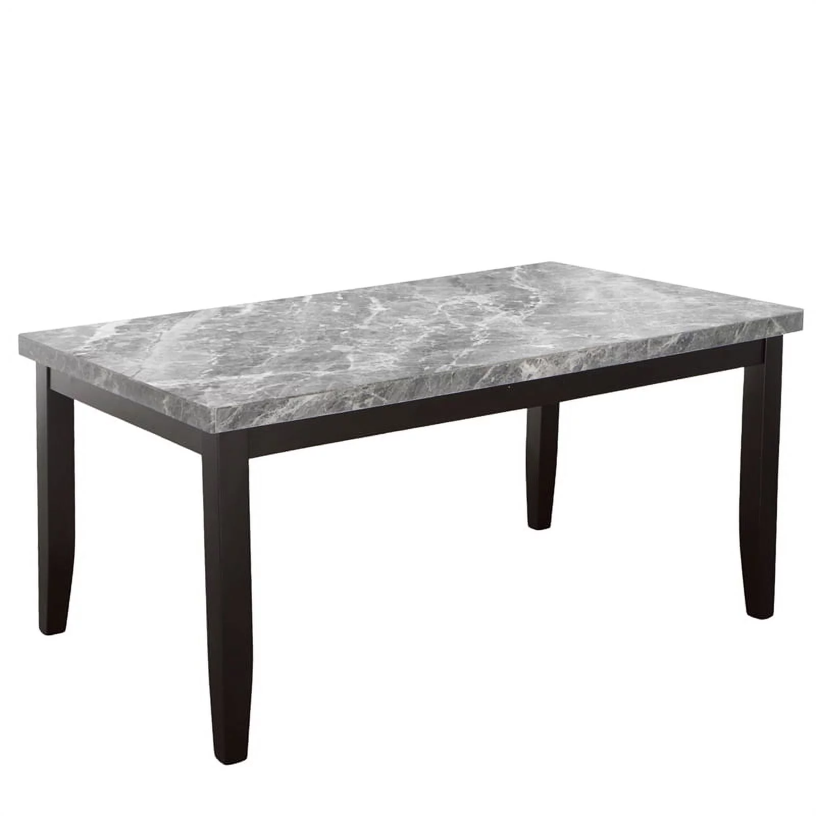 Steve Silver Company Napoli 64" Marble Top 6-piece Dining Set in Gray