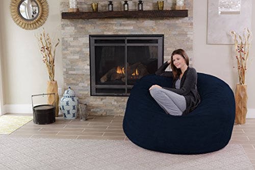 Chill Sack Bean Bag Chair - 5' Giant Memory Foam Lounge Chair with Soft Microfiber Cover – Cozy Furniture for Living Room, Dorm
