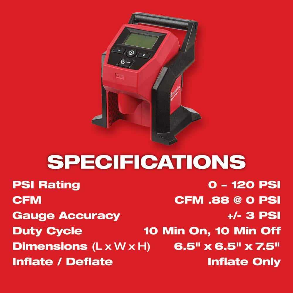 Milwaukee 2475-21XC M12 Compact Inflator Kit - Sports Supplies Online Store