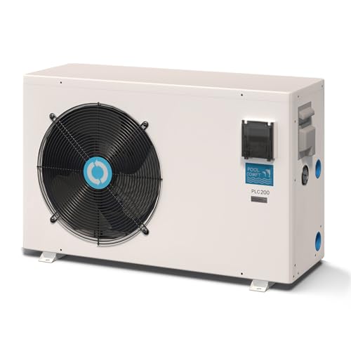 Swimming Pool Heat Pump, Pool Heater for In-Ground and Above Ground Pools, Max Output 37960BTU, Electric Heater Pump for Pools