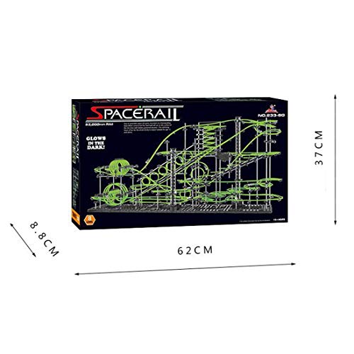 1337 Pieces Marble Run Set Toys with 3 Steel Balls Glow in The Dark