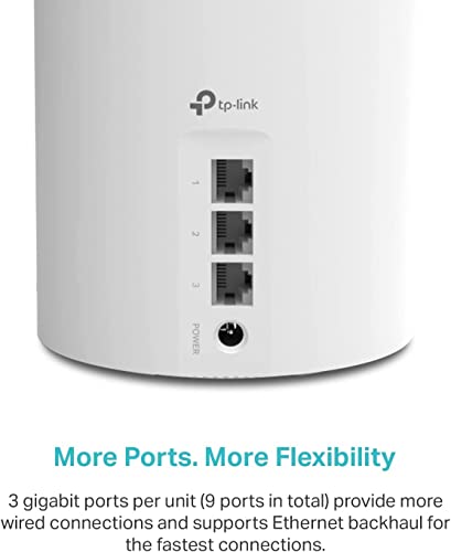 TP-Link Deco X55 AX3000 WiFi 6 Mesh System - Covers up to 6500 Sq.Ft, Replaces Wireless Router and Extender, 3 Gigabit Ports per Unit