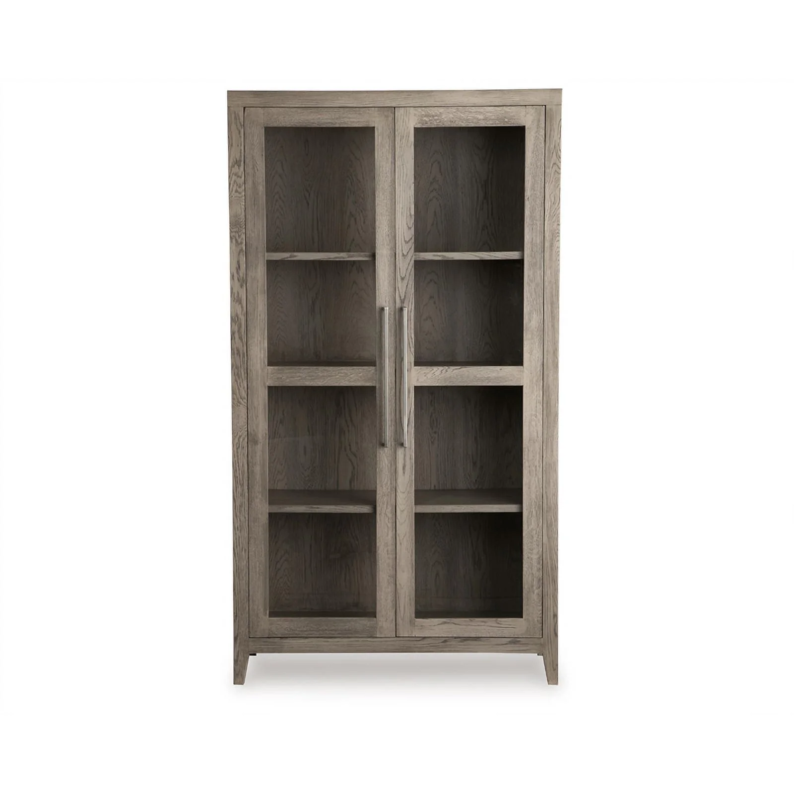 Ashley Furniture Dalenville 2-Door Wood Accent Cabinet in Antiqued Light Gray