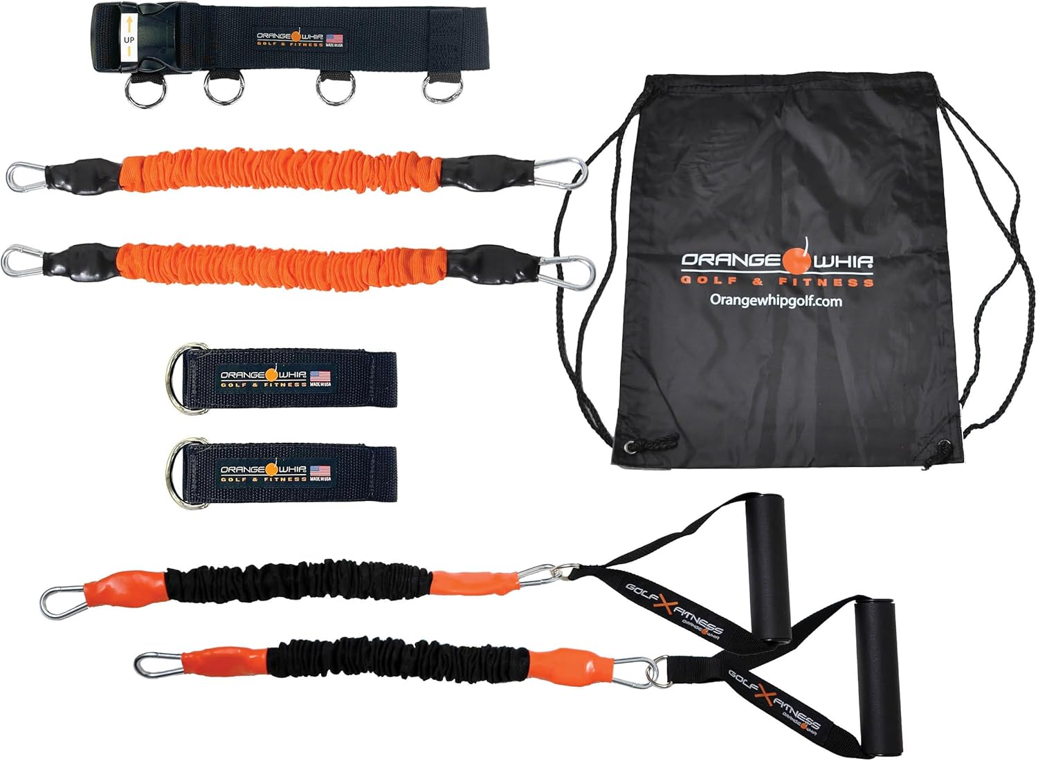 Orange Whip Fit Kit - Resistance Bands - Made in USA - Golf Swing Training Aid