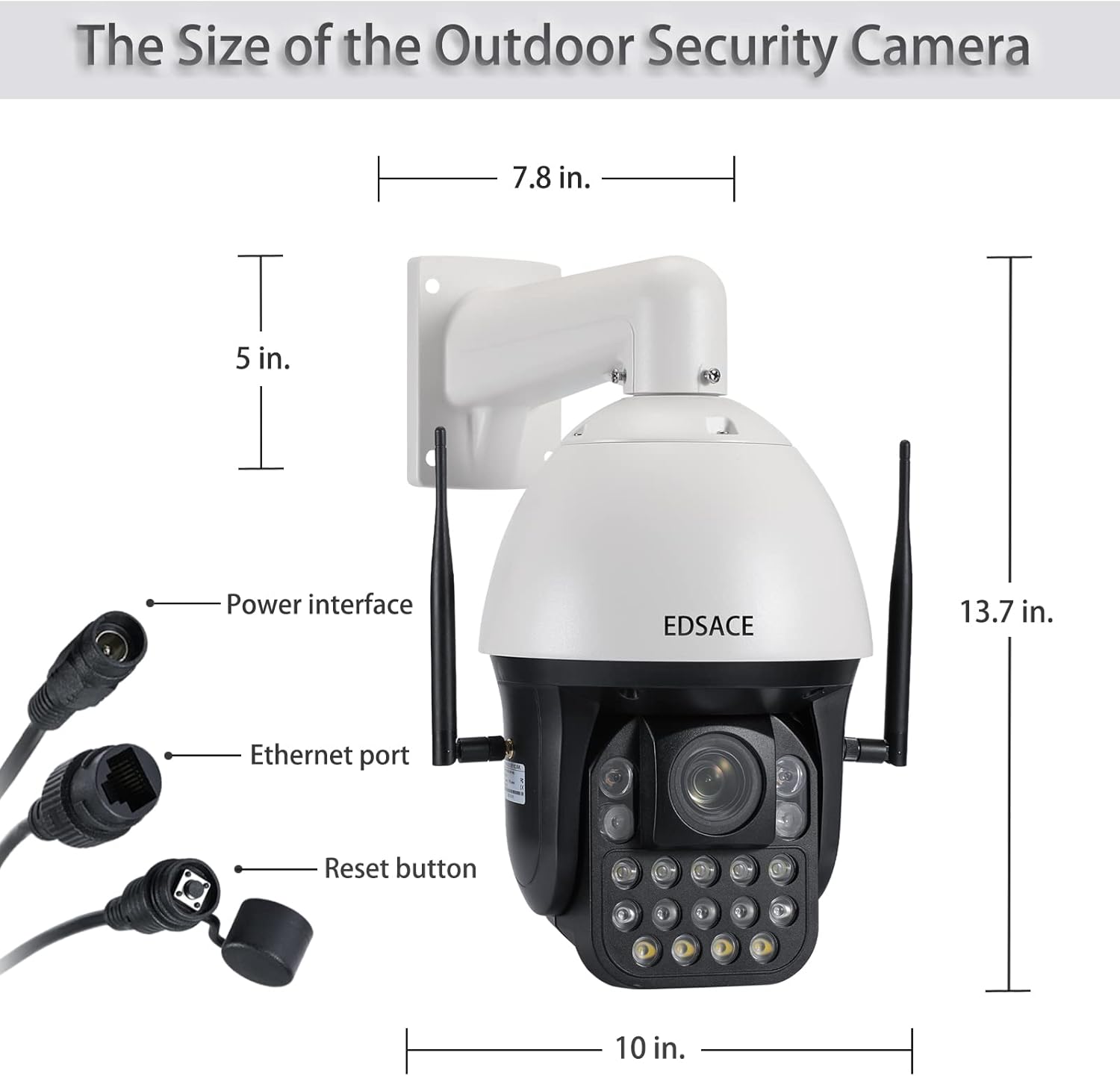 5MP PTZ Camera 36X Optical Zoom,Security Speed Dome Camera,Ontinuous 360° pan,Auto Tracking,Human Detection,Two Way Audio