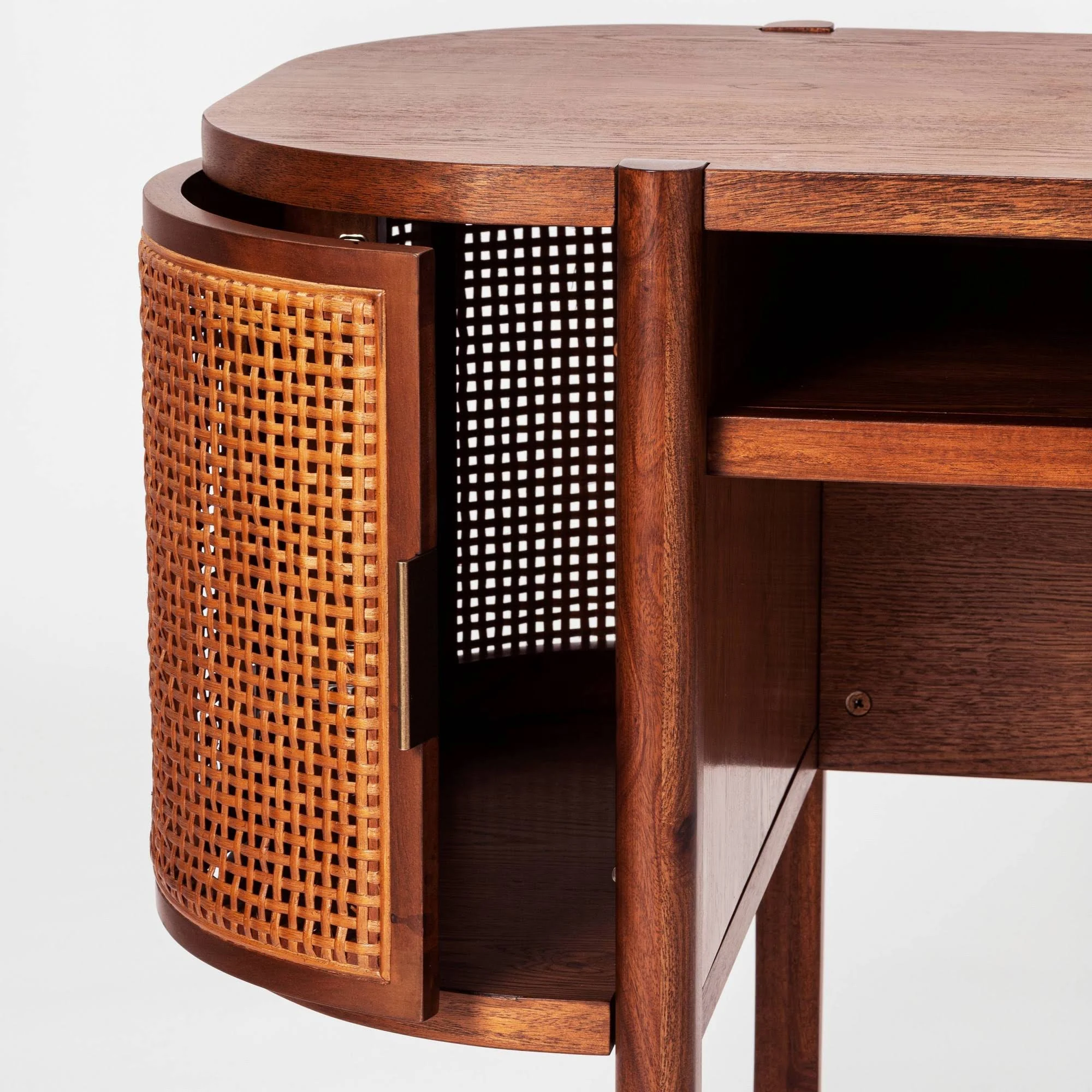 Portola Hills Caned Desk Walnut - Threshold Designed with Studio McGee