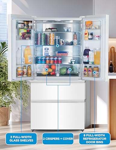 Commercial Cool 11.1 Cu. Ft. Convertible Freezer Refrigerator, Upright Fridge with Glass Shelves, Reversible Door, ENERGY STAR rated, Auto Defrost