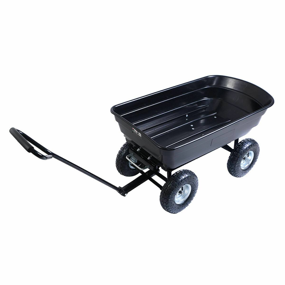 Giantex 660lbs Garden Dump Cart Dumper Wagon Carrier Wheel Barrow Air Tires Heavy Duty