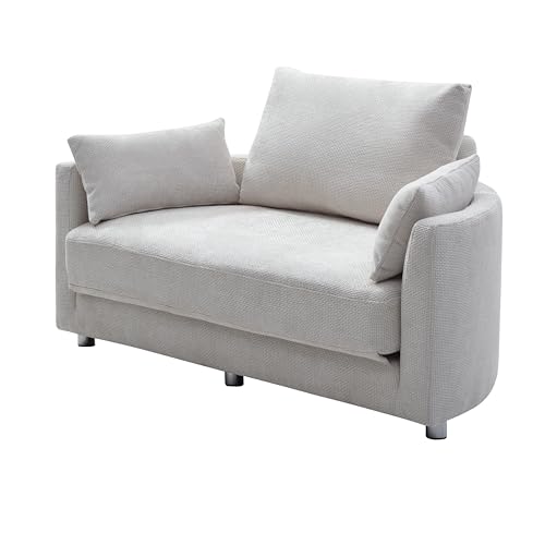 Foldable Sleeper Sofa Bed,Adjustable Futon Sofa with 3 Elastic Pillows,Multi-Functional Sitting and Sleeping Sofa,Circular Bed,Floor Sofa Chair Bed
