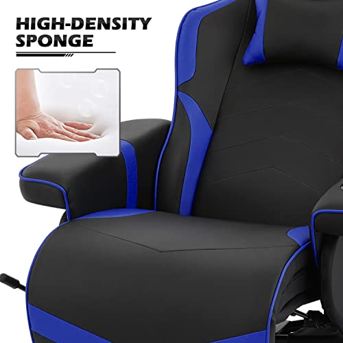 MoNiBloom Video Gaming Chair Racing Style Single Living Room Sofa Recliner with Detachable Headrest