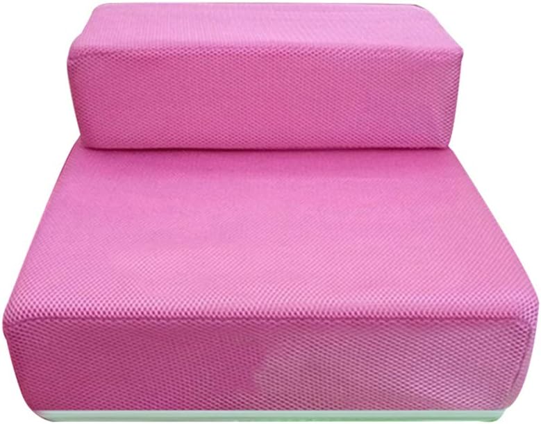 heaven2017 2 Steps Foldable Pet Steps Pet Stairs for Dog Cat Puppy Durable Comfortable Light Coffee Pack of 2