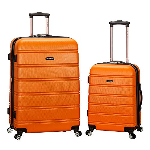 Rockland Melbourne Hardside Expandable Luggage with Spinner Wheels, 2TONEBLUE, 2 Piece (20/28)