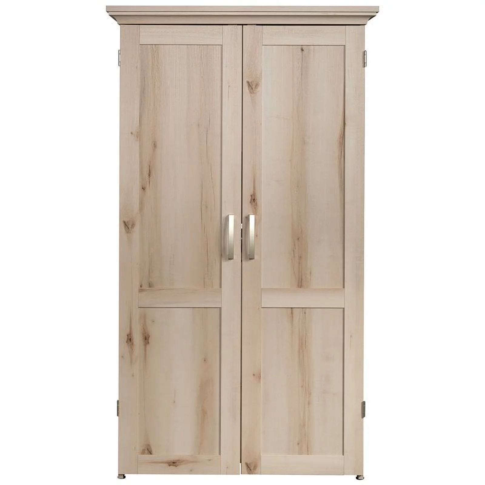 Pemberly Row Engineered Wood Multi-Purpose Storage Craft Armoire in Maple