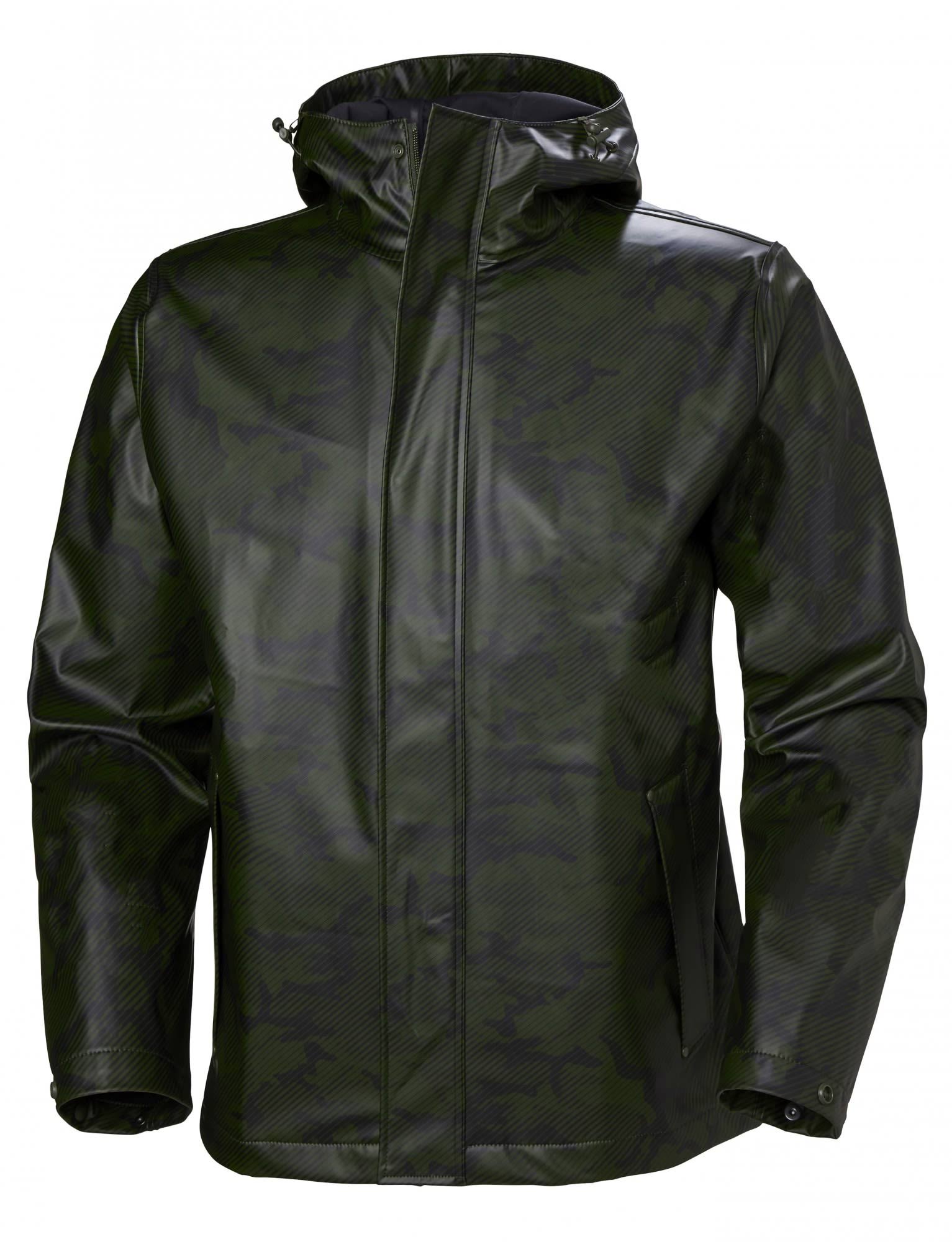 Helly Hansen Men&s Moss Waterproof Rain Jacket - Forest Camo M