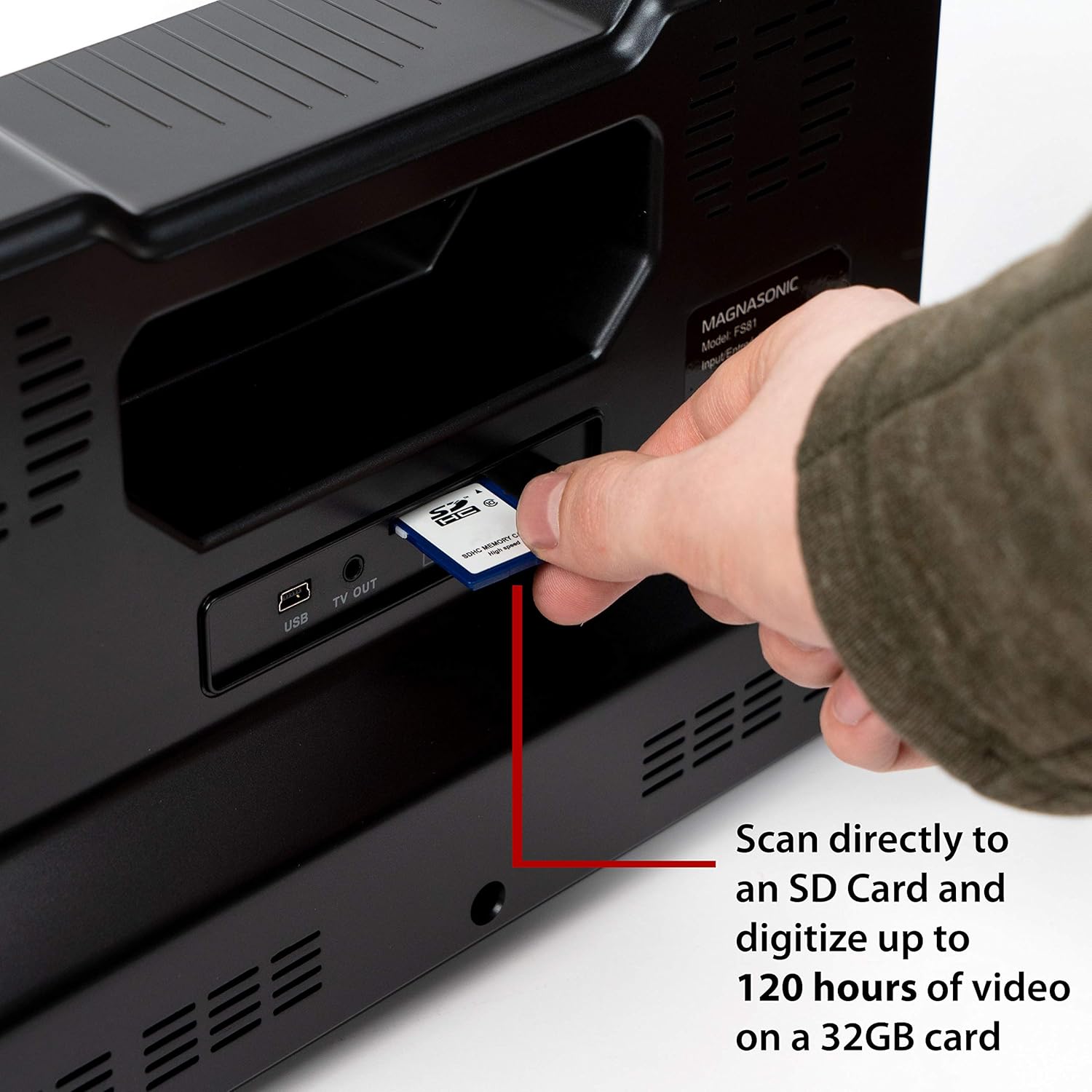 Magnasonic Super 8/8mm Film Scanner, Converts Film into Digital Video, Vibrant 2.3 Screen, Digitize and View 3, 5 and 7 Super 8/8mm Movie Reels (FS81)