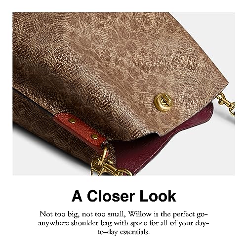 Coach Womens Polished Pebble Leather Willow Shoulder Bag