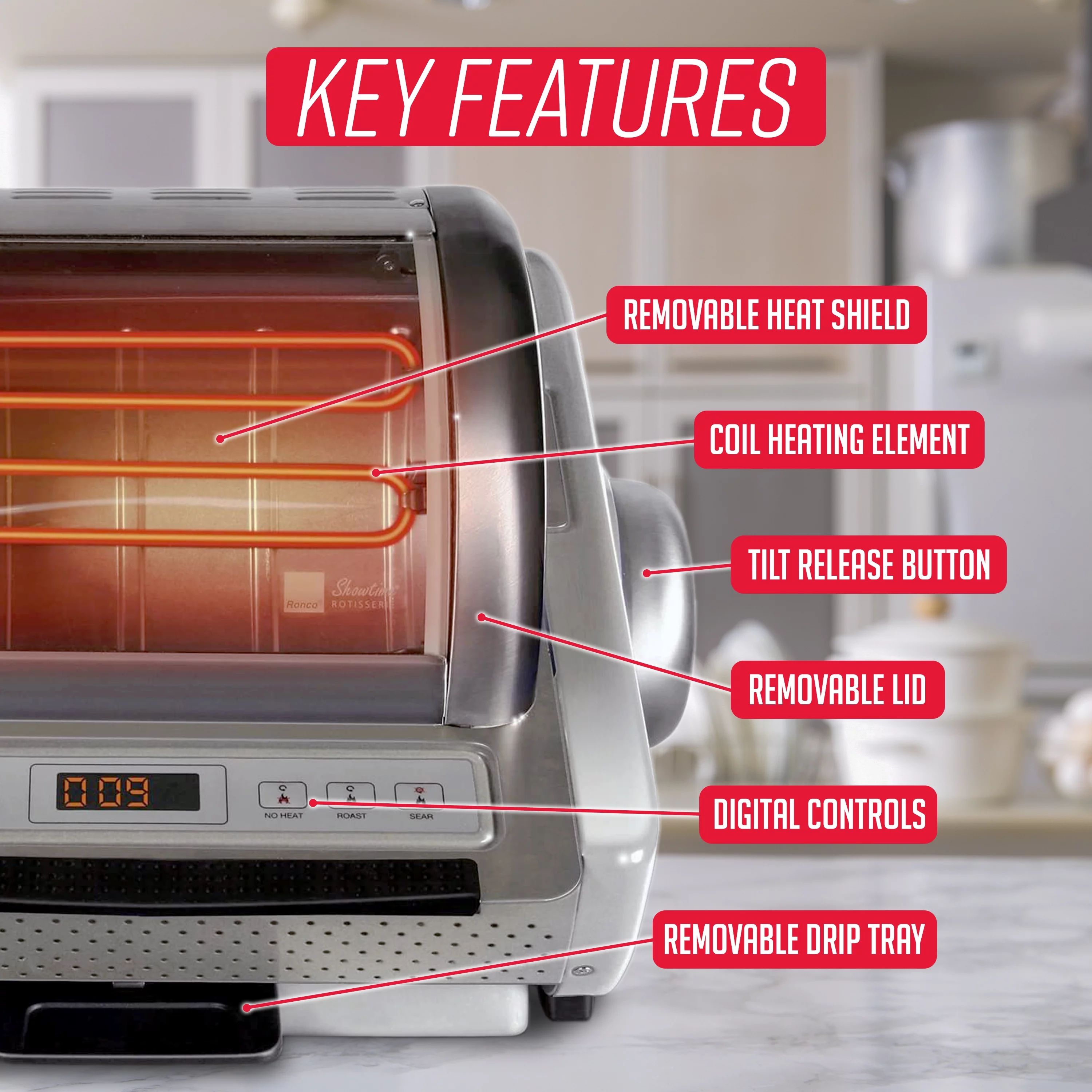 Ronco ST5250STAIN EZ-Store Rotisserie, Stainless