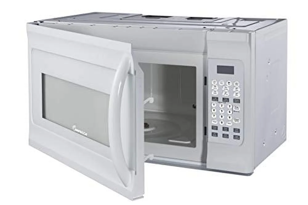 Impecca OM-1600W 30" Over the Range Microwave with 1.6 cu. ft. Capacity; 1000 Watts Cooking Power; 300 CFM and Child Lock in White