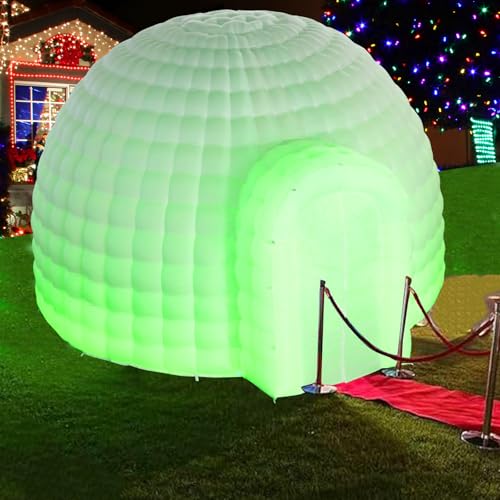 Inflatable Igloo Dome Event Tent (14x14x9FT) Dome with Air Blower and Light