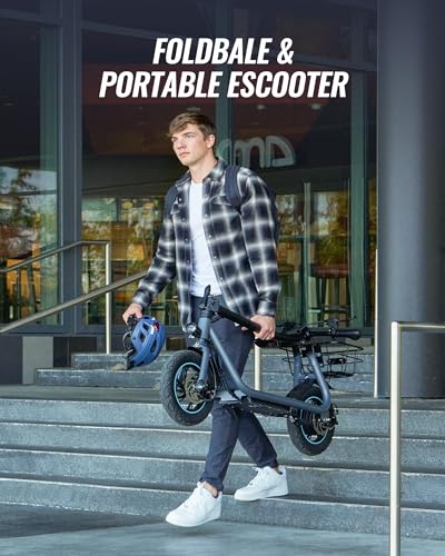 URBANMAX X2 Electric Scooter for Adults with Basket, 12" Adult Electric Scooters for Teens with Max 20 Miles & 18.6MPH Power by 550W