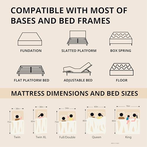 EGOHOME 14 Inch King Size Memory Foam Mattress for Back Pain, Cooling Copper Gel Bed in a Box, Foam Made in USA, CertiPUR-US Certified