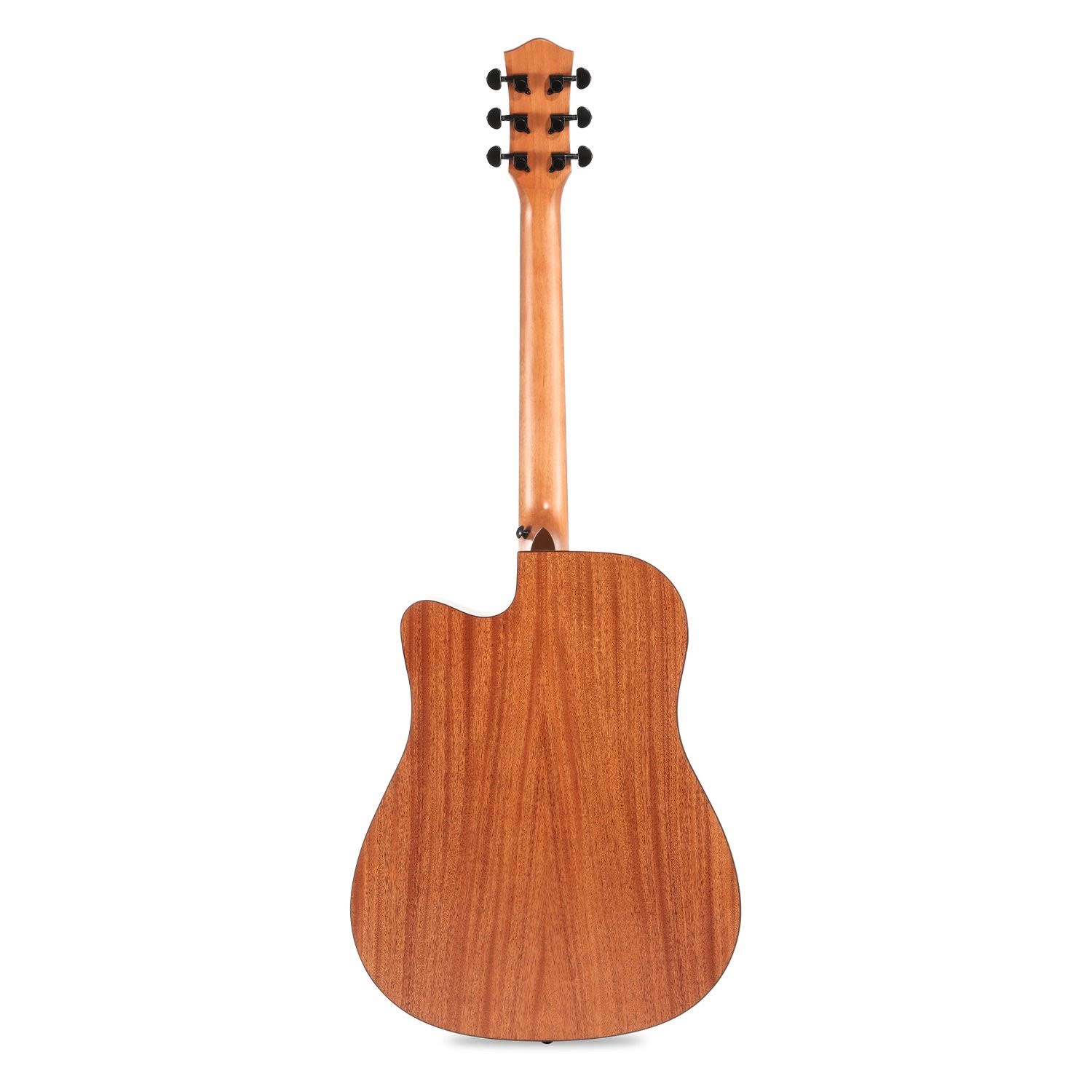 Donner DAG-1C Beginner Acoustic Guitar Full size, 41x22 Cutaway Guitar Bundle with Gig Bag Tuner Capo Picks Strap String